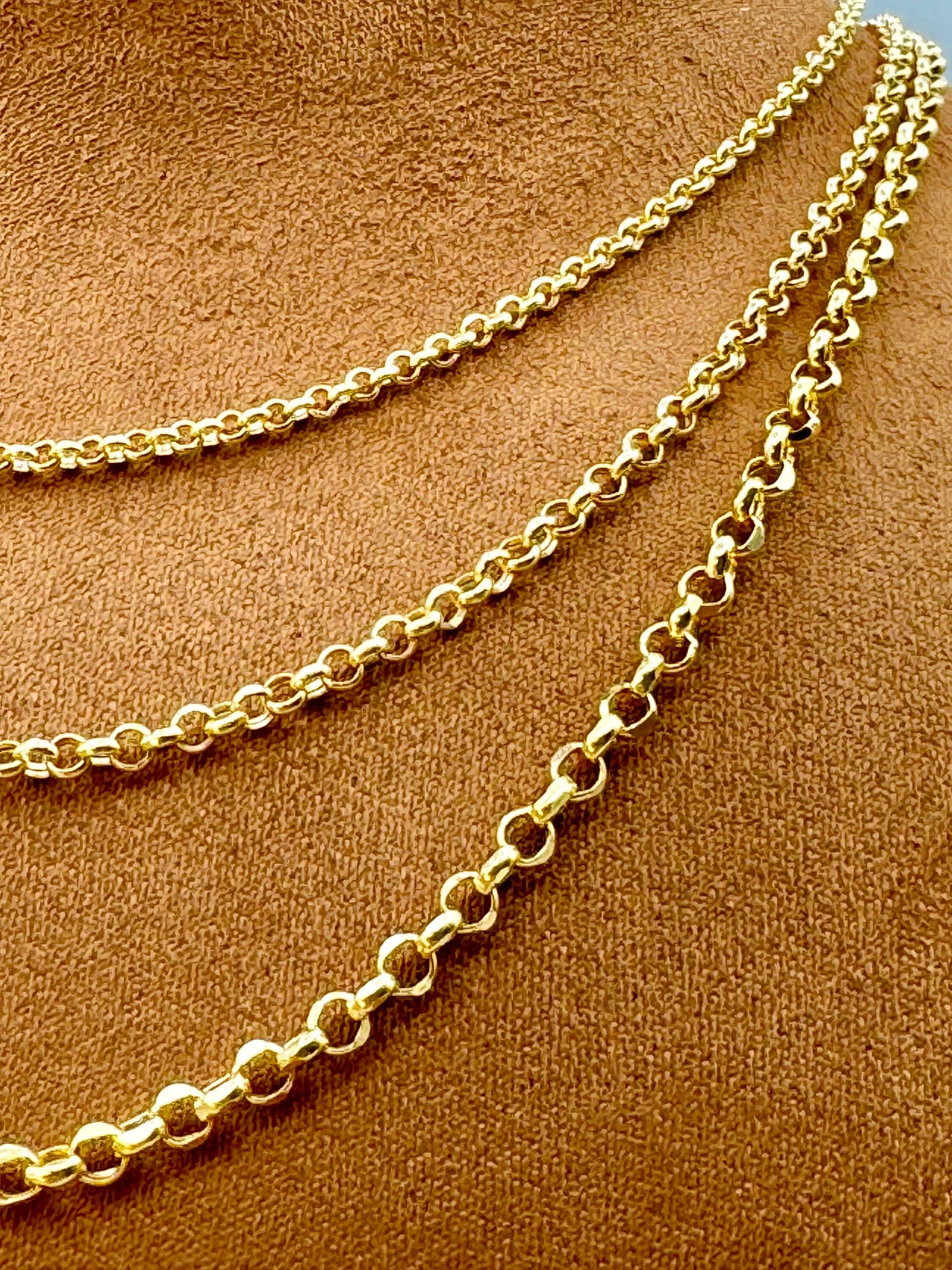 14k Real Gold Rolo chain ,14k Gold Rolo chain, Gold rolo chain, Rolo chain necklace ,For Him ,For Her ,Everyday Chain , Birthday Gift .