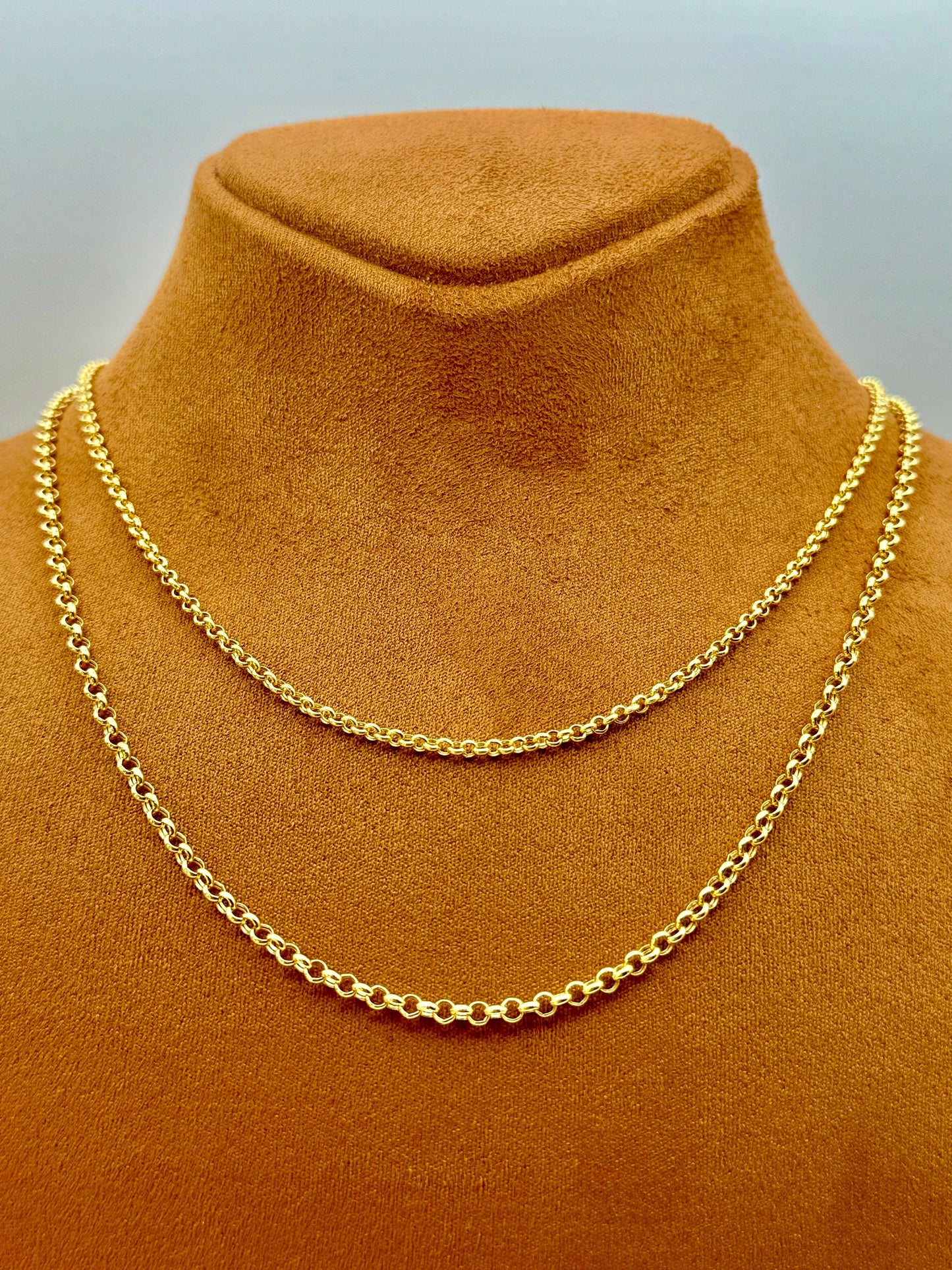 14k Real Gold Rolo chain, 2.5mm, 3mm, 14k Gold Rolo chain, Gold rolo chain, Rolo chain necklace ,For Him ,For Her ,Everyday Chain .