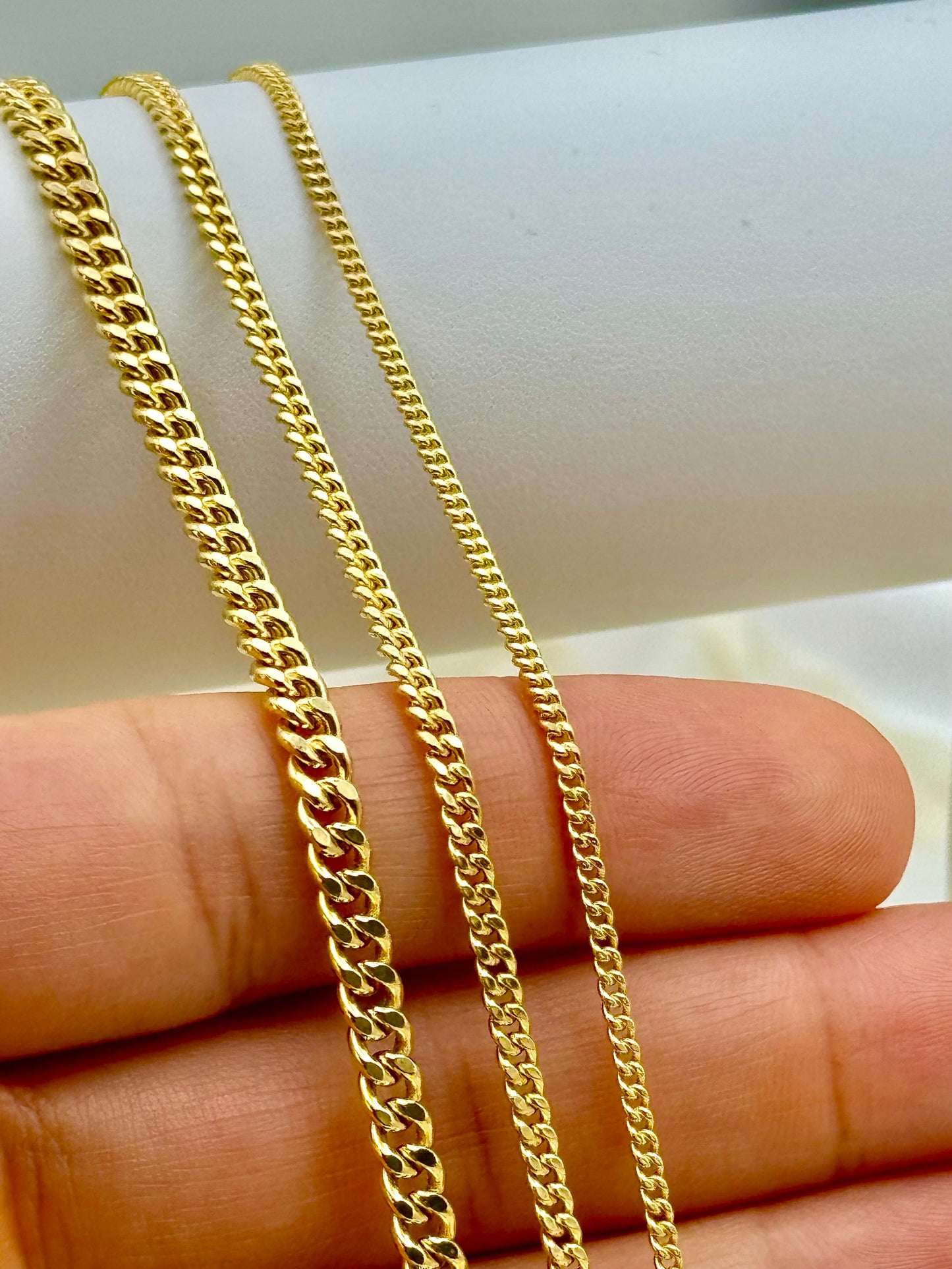 14k GOLD Curb Chain Necklace, 4MM, 3MM, 2MM, 14k Real Gold curb, Men and Ladies Gold Chain, 14k Gold Chain, Birthday Gift, For Her, For Him.