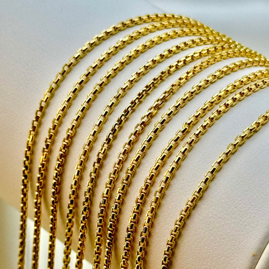 18k Gold box chain