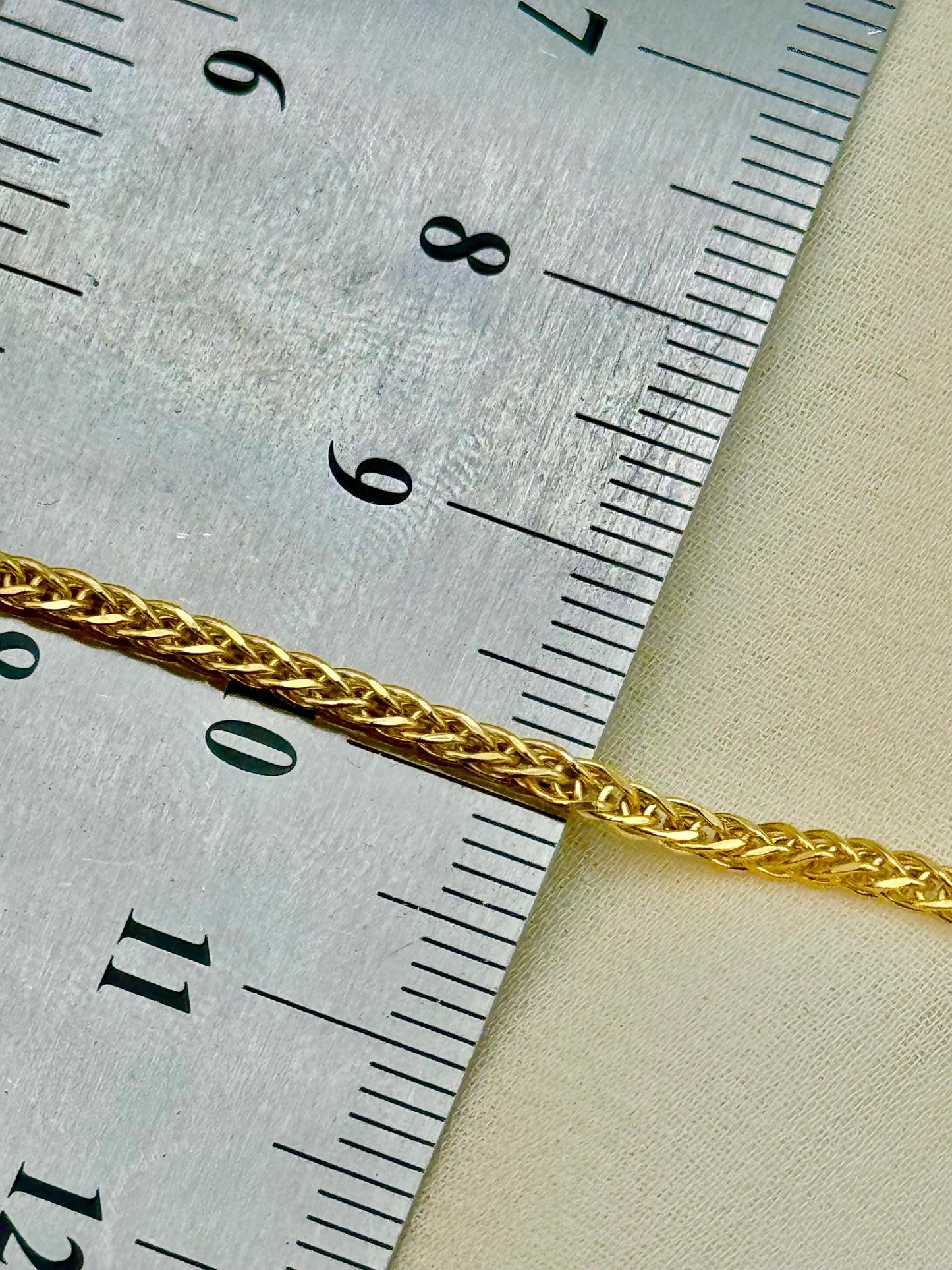 18k Real Gold Franco Bracelet, 7.5", 2 mm width, For Him, For Her, Birthday Gift, Franco bracelet, Unique Bracelet, Birthday Gift.