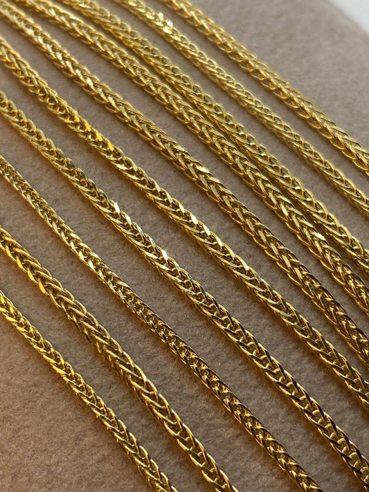14K Gold Franco Chain Necklace (1.5mm)