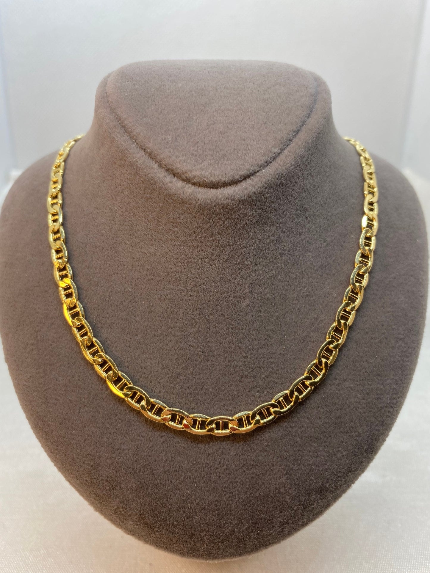 14K Gold Anchor Chain Necklace (4mm)